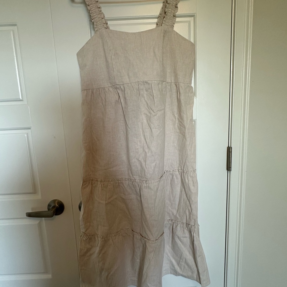Seraphine Cream Striped Dress